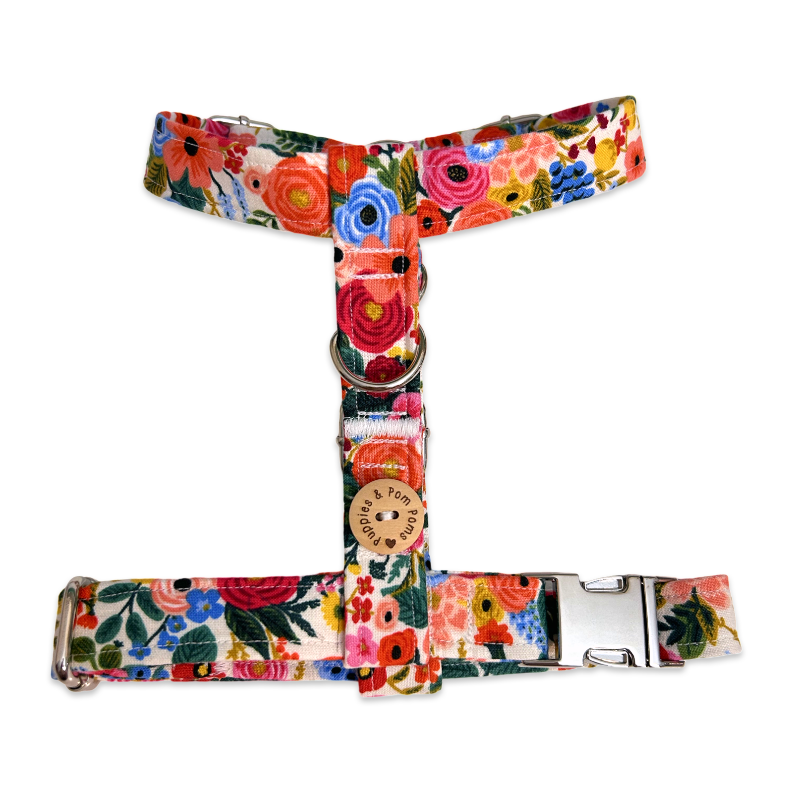 Handmade H Dog Harness - Garden Party-0