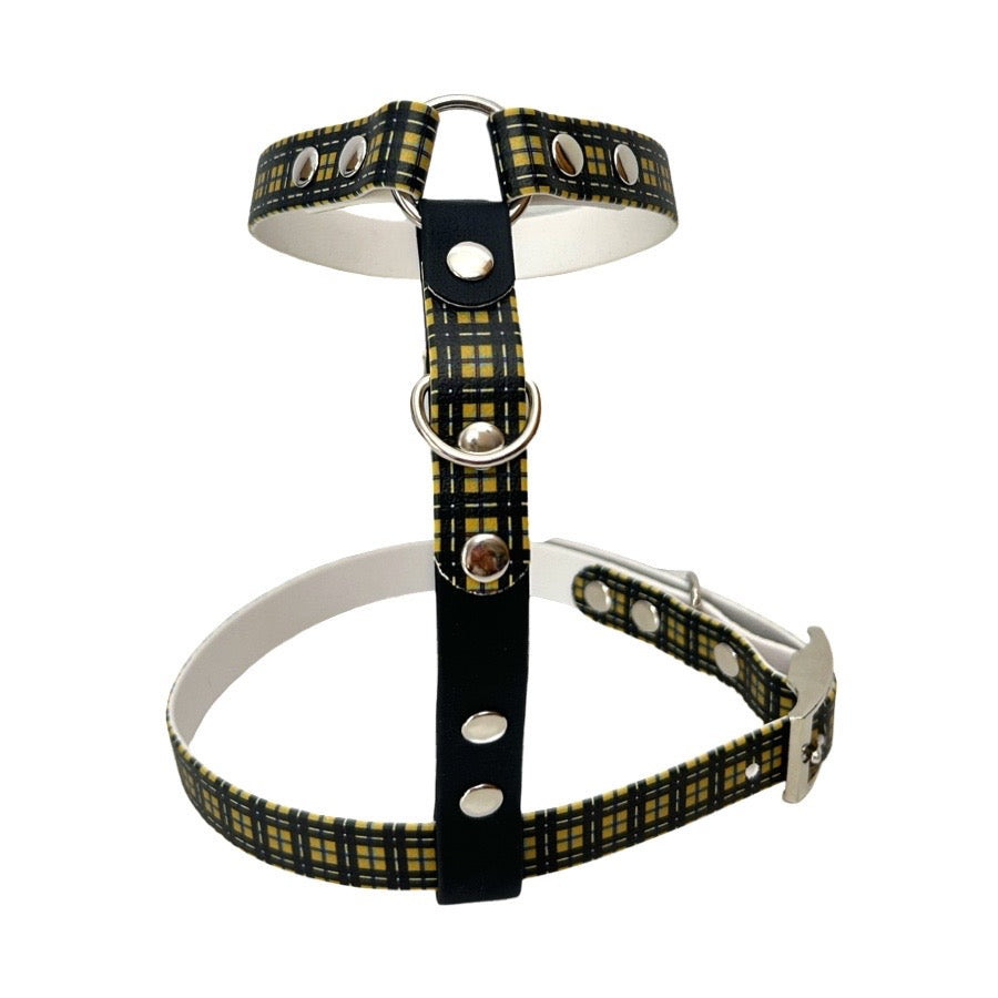 Handmade Cornish Tartan  Biothane Dog Harness - Vegan Leather / Waterproof Biothane-1