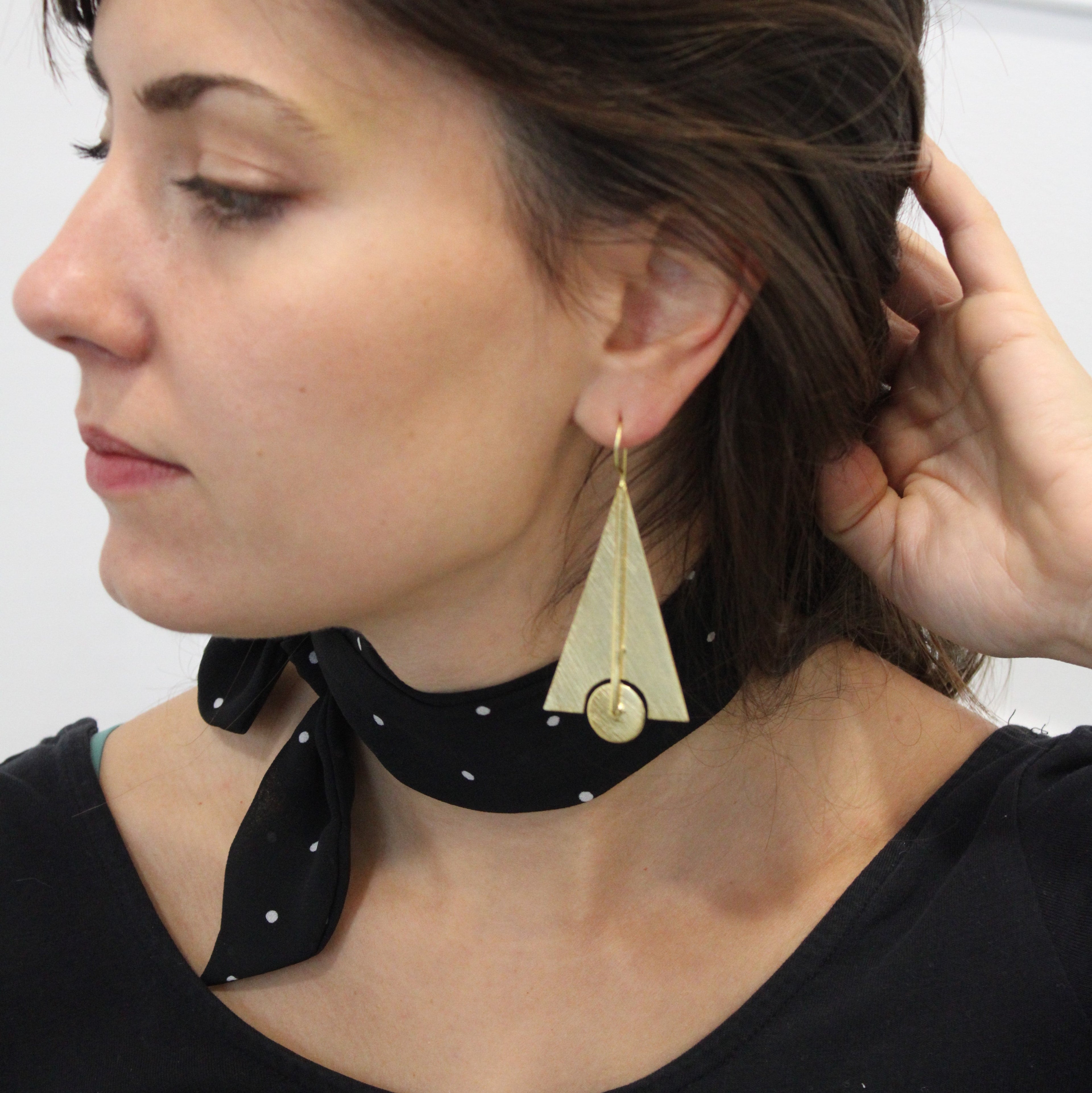 Pendientes CONCORDE bañados en oro - Diseño con carácter-4