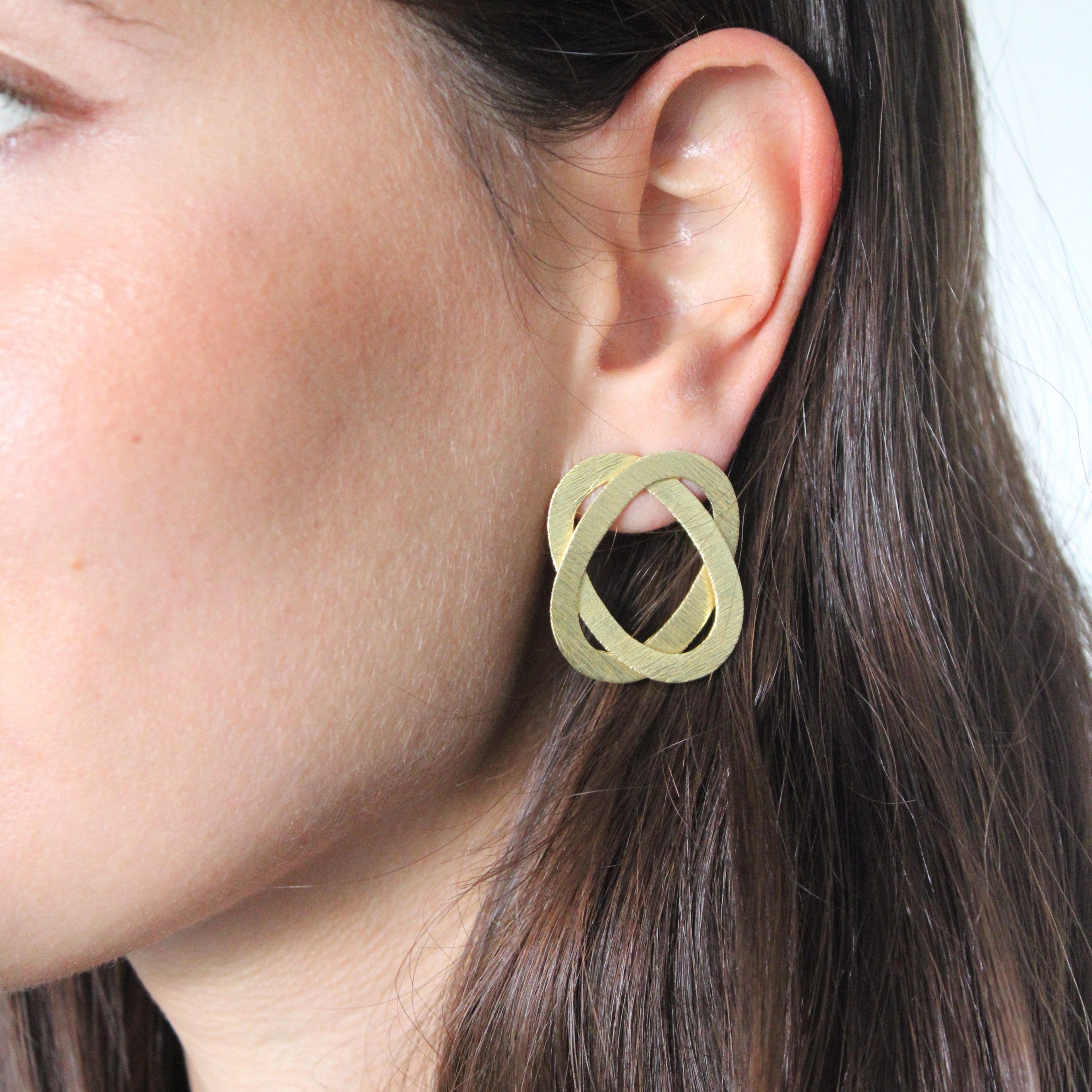 SATURNE gold-plated earrings - Designed with character-2