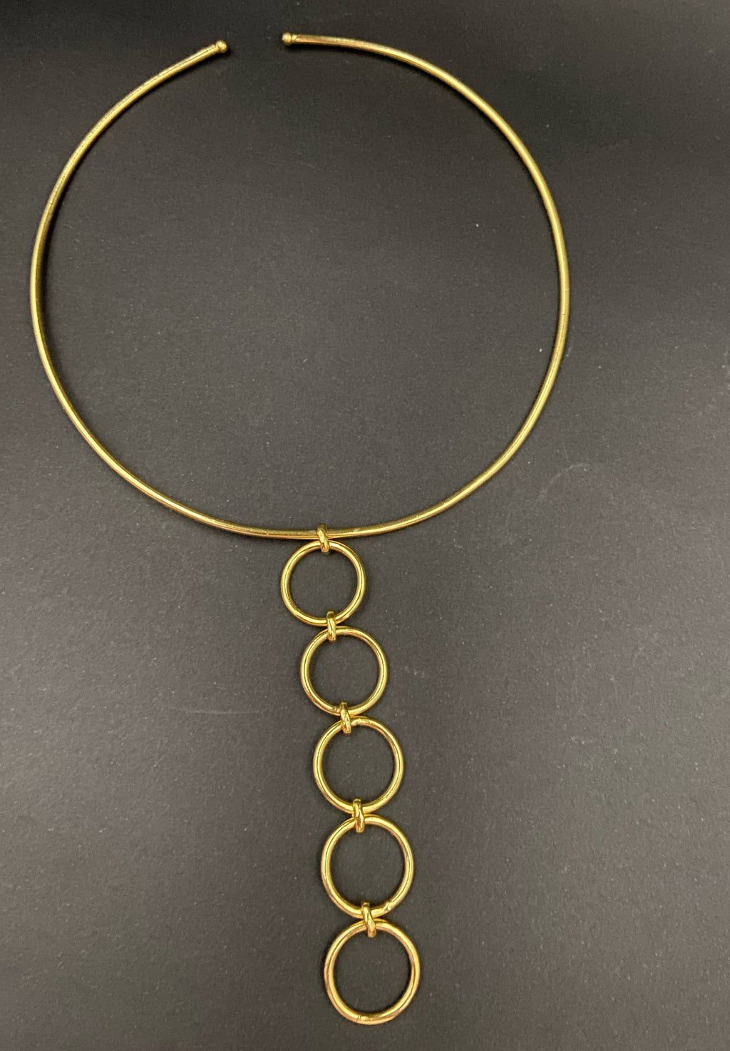 Gargantilla HOOPS con colgante bañada en oro-3